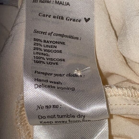 Grace & Mila Malia Boho 3/4 Sleeve Floral Cream and Purple Dress Size Small - Picture 10 of 13